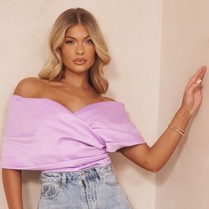 Lilac satin bodysuit